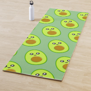 Beautiful Green Avocado Pattern Yoga Mat,  Mat