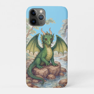 Beautiful green dragon iPhone 11 pro case