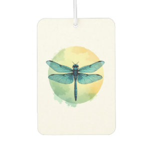 Beautiful Green Dragonfly Watercolor Art Insect Lo Car Air Freshener