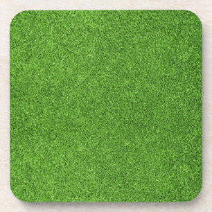 Beautiful green grass texture from golf course coaster