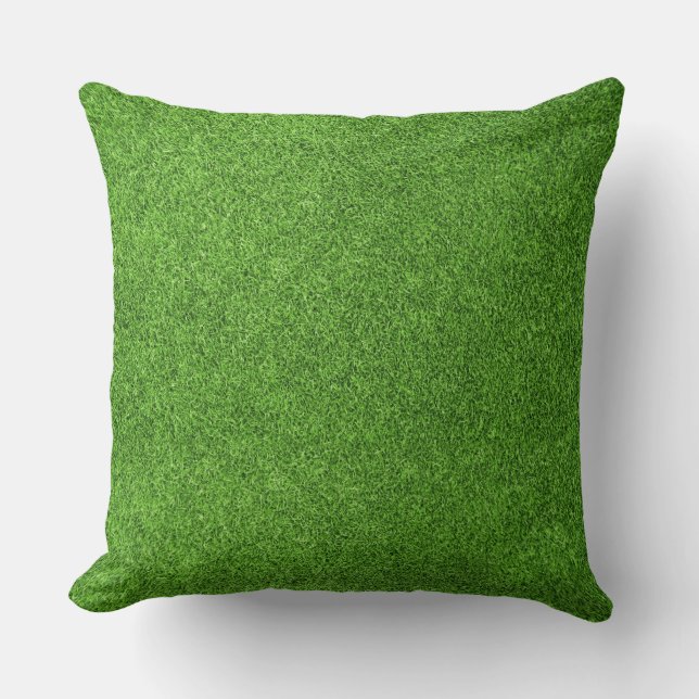 Beautiful green grass texture from golf course cushion (Front)