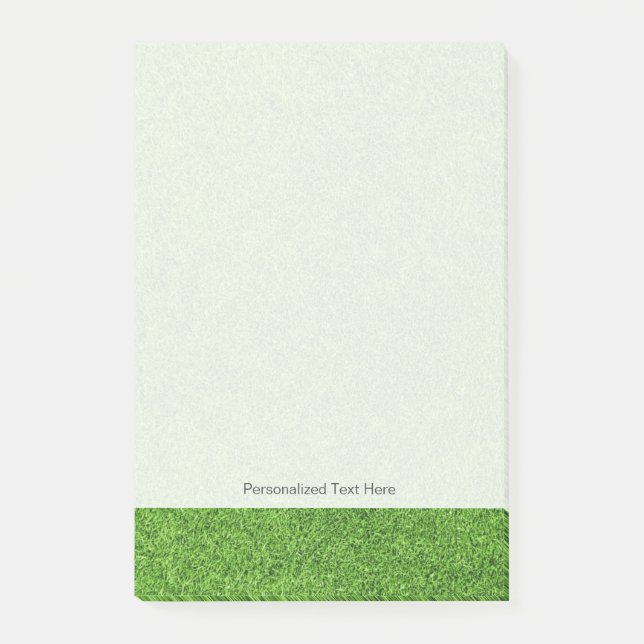 Beautiful green grass texture from golf course post-it notes (Front)