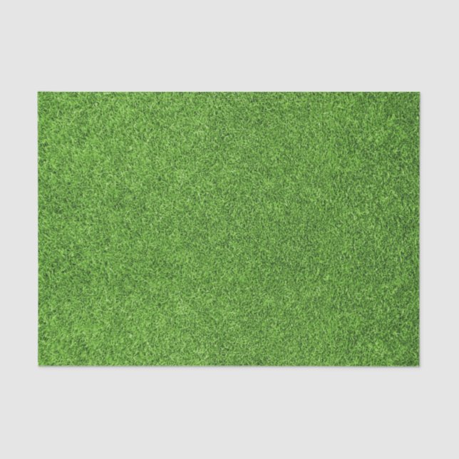 Beautiful green grass texture from golf course tissue paper (Front)