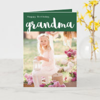 Beautiful Green Happy Birthday Grandma Photo