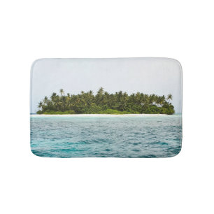 Beautiful Green Island In The Sea Bath Mat