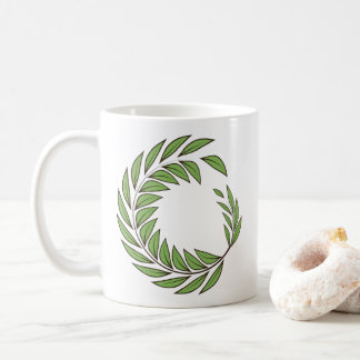 Beautiful Green Laurel Wreath. Coffee Mug