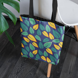 Beautiful green leaves tote bag
