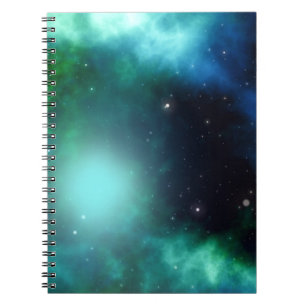 Beautiful Green Nebula filled with Stars Notebook