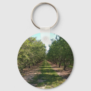 Beautiful Green Neverending Orchard Row Key Ring