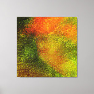 BEAUTIFUL GREEN &ORANGE MODERN TRENDY ABSTRACT CANVAS PRINT