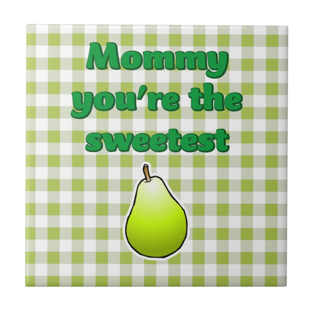 Beautiful Green Pear Tile (Front)