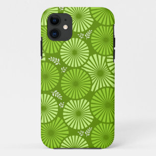 Beautiful, green retro floral iPhone 5 Case