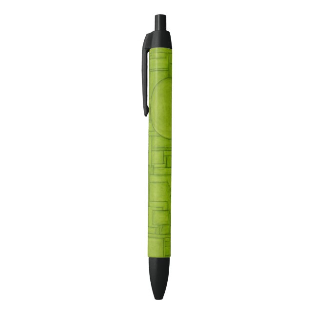 Beautiful Green Texture Pen! Black Ink Pen (Top (Vertical))