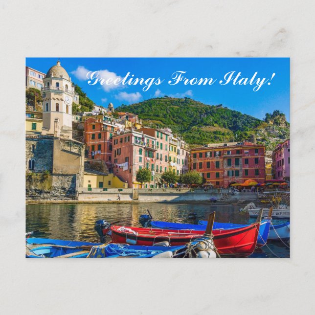 Beautiful Greetings From Italy Sea Sight Postcard (Front)