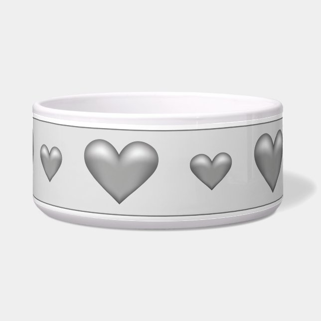 Beautiful Grey Colour Hearts Representing Love (Front)
