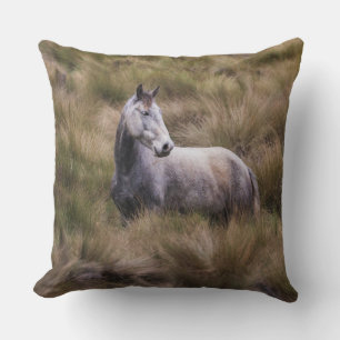 Beautiful Grey Coloured Horse Cushion
