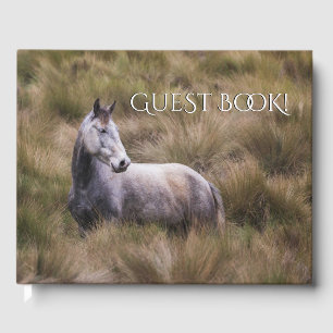 Beautiful Grey Coloured Horse Guest Book