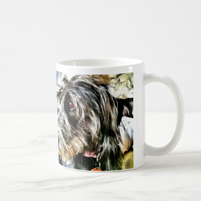 Beautiful grey lurcher coffee mug (Right)