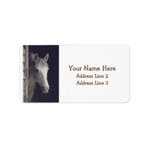 Beautiful Grey Mare Horse Address Label