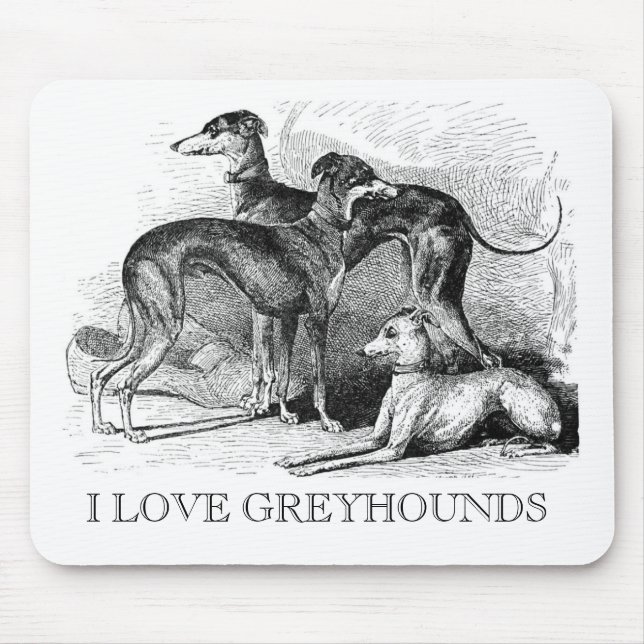 Beautiful Greyhounds Mouse Mat (Front)