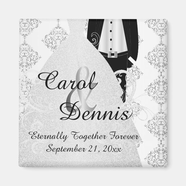 Beautiful Groom & Bride Keepsake Magnet (Front)