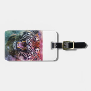 Beautiful Growling Bengal Tiger Face Photo Luggage Tag