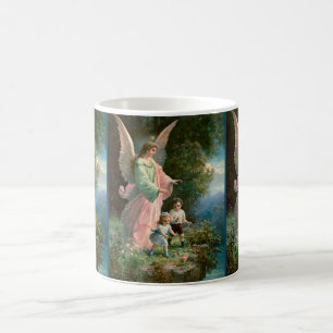 Beautiful Guardian Angel Guarding Children Coffee Mug