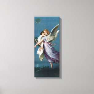 Beautiful Guardian Angel Painting  Canvas Print