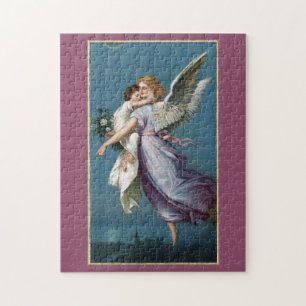 Beautiful Guardian Angel Painting  Jigsaw Puzzle