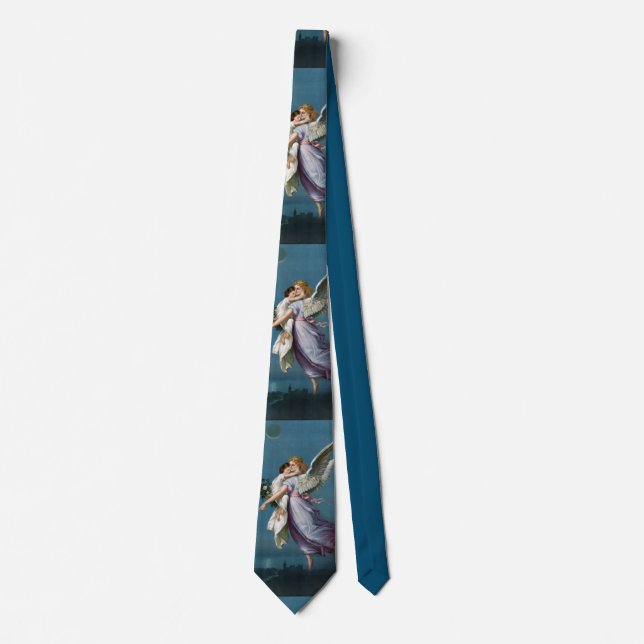 Beautiful Guardian Angel Painting Tie (Front)