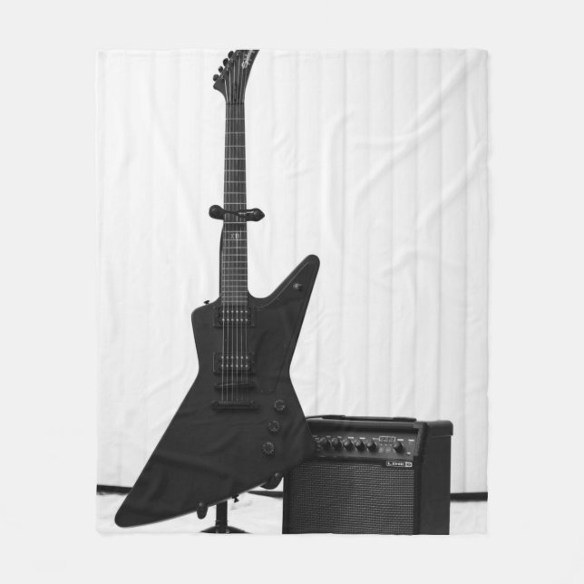 Beautiful Guitar Fleece Blanket (Front)