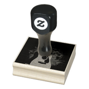 Beautiful Guitar Rubber Stamp