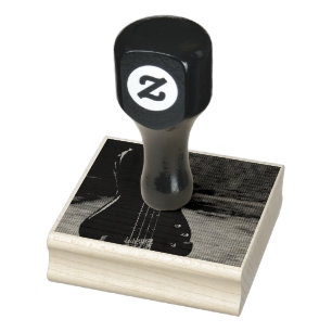 Beautiful Guitar Rubber Stamp