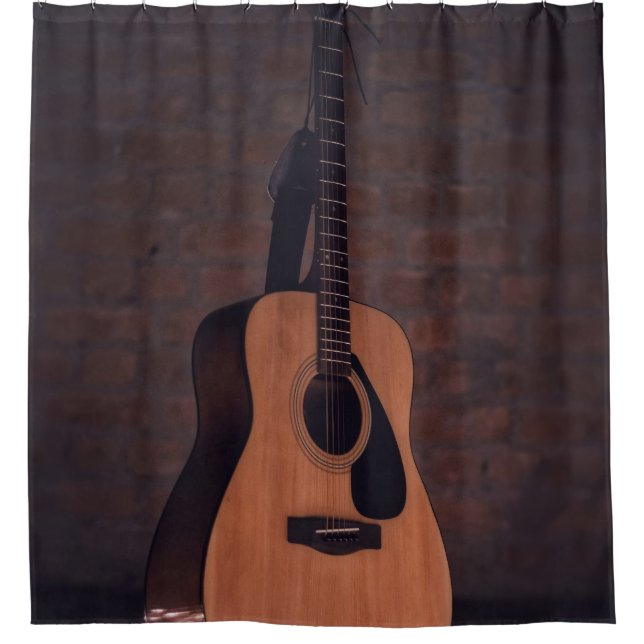 Beautiful Guitar Shower Curtain (Front)