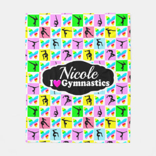 BEAUTIFUL GYMNASTICS BUTTERFLY DESIGN FLEECE BLANKET
