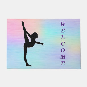 Beautiful Gymnastics Welcome Door Mat
