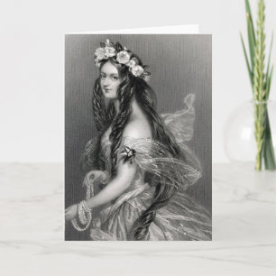 Beautiful GYPSY bride wedding day vintage photo Card