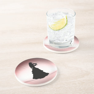 Beautiful Gypsy Girl Plays Violin Coaster