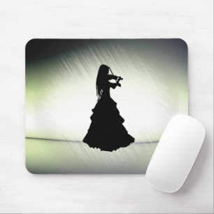 Beautiful Gypsy Girl Plays Violin Green HP Laptop  Mouse Mat