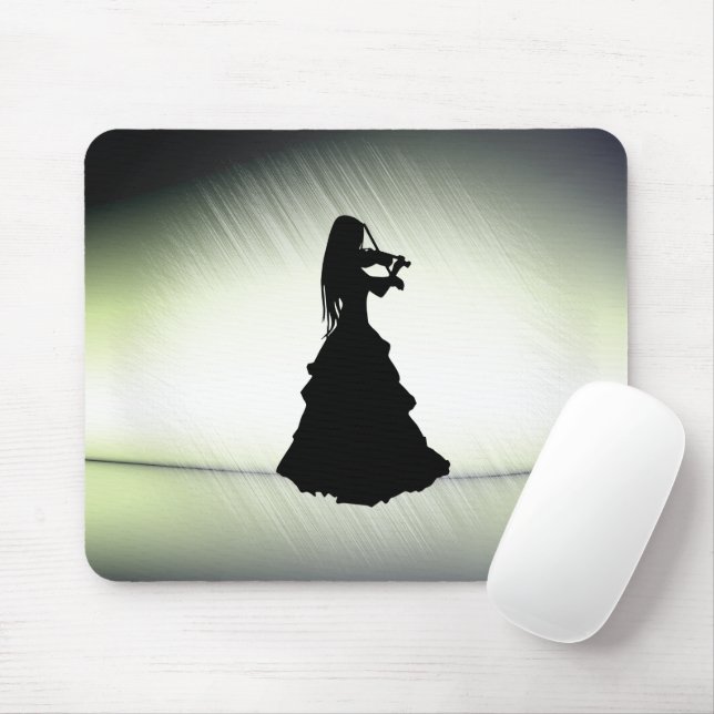 Beautiful Gypsy Girl Plays Violin Green HP Laptop  Mouse Mat (With Mouse)