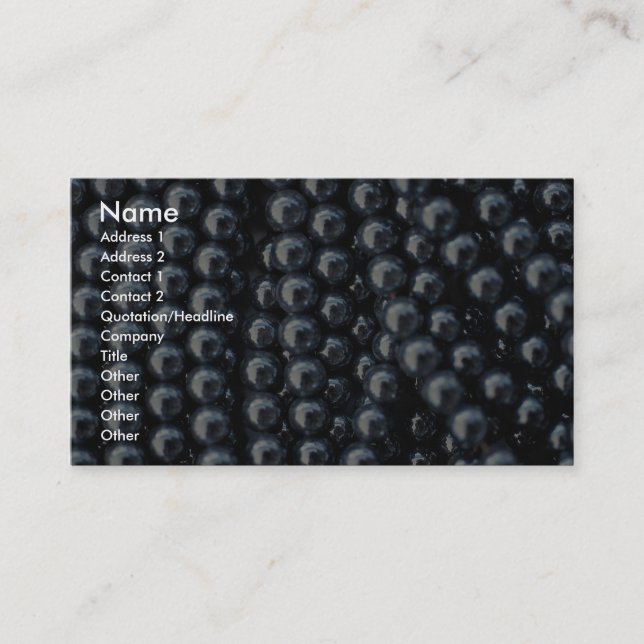 Beautiful Haematite beads on strings Business Card (Front)