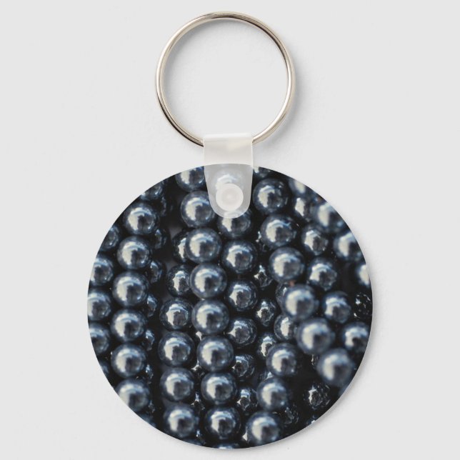 Beautiful Haematite beads on strings Key Ring (Front)