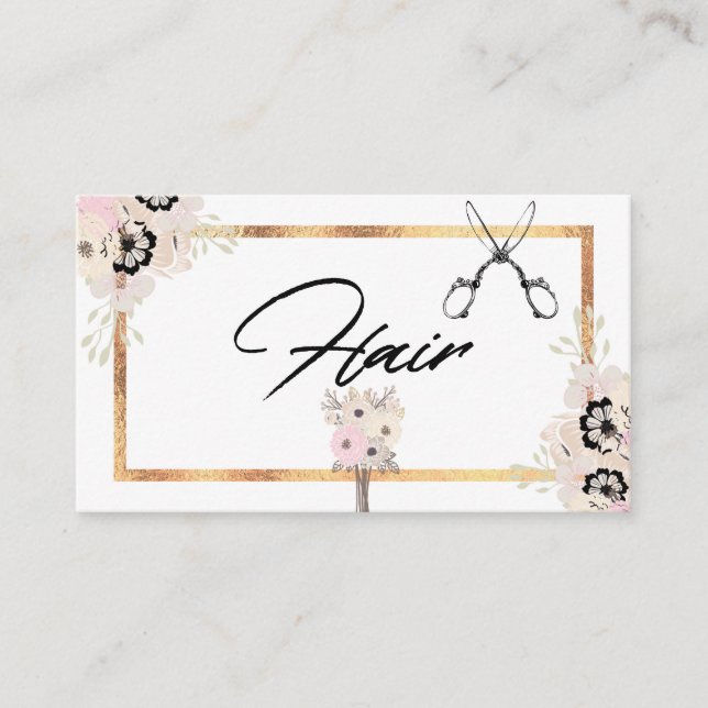 ★ Beautiful Hairstylist Business Card (Front)