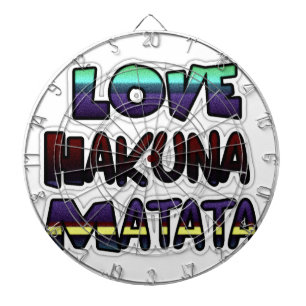 Beautiful Hakuna Matata Art Print Dartboard