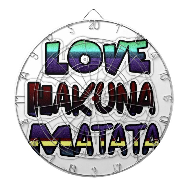 Beautiful Hakuna Matata Art Print Dartboard (Front)