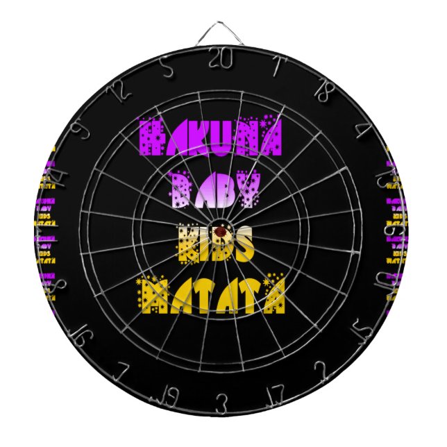 Beautiful Hakuna Matata Art Print Dartboard (Front)