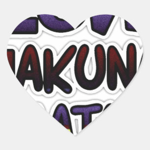 Beautiful Hakuna Matata Art Print Heart Sticker