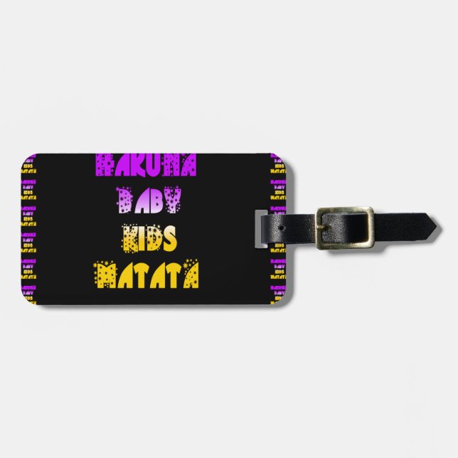 Beautiful Hakuna Matata Art Print Luggage Tag (Front Horizontal)