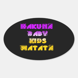 Beautiful Hakuna Matata Art Print Oval Sticker
