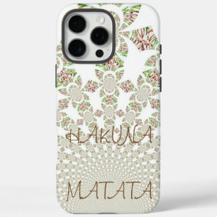 Beautiful Hakuna Matata Stylish Text Kaleidoscope iPhone 16 Pro Max Case